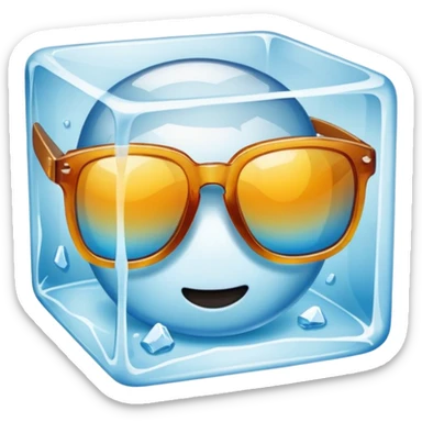 sunglasses insed ice cube sticker