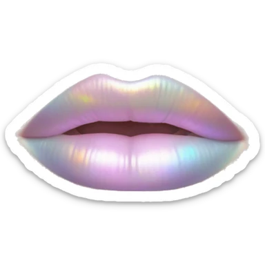 Pale pastel holographic lipstick  sticker