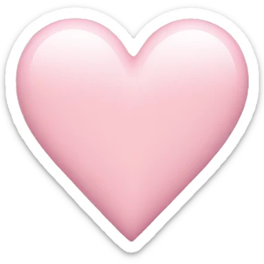 light pink heart sticker