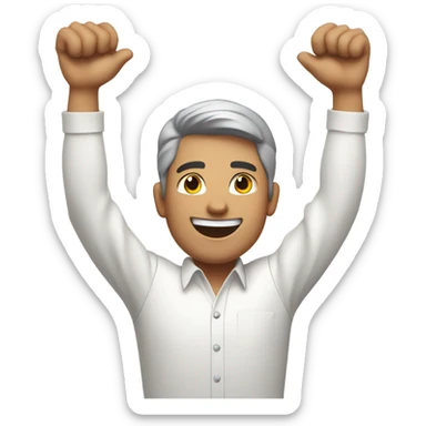 Guy in white long sleeve wins sticker