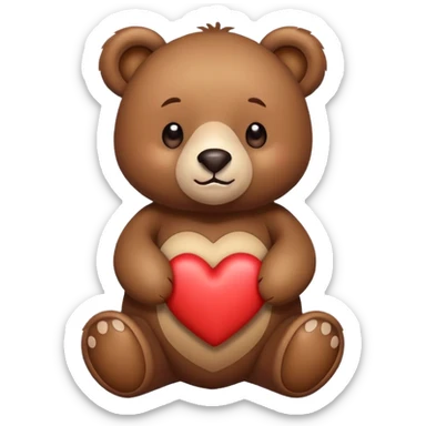 bear with a heart sticker
