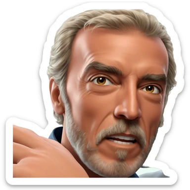 memorable portrait of a guy sticker