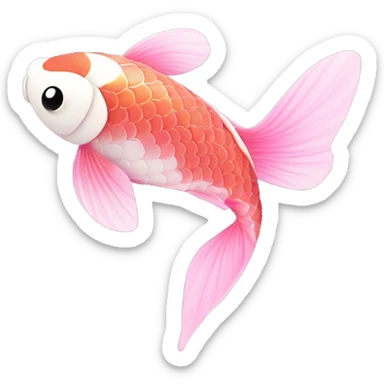 Koi fish pink sticker