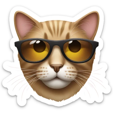 Cat with sunglasses sticker