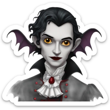Goth vampire 17ème siecle sticker