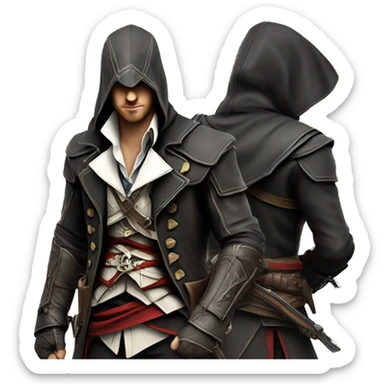 Assassin's Creed ,jacob frye happy hoood on sticker
