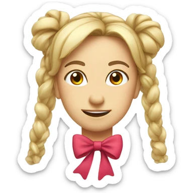 Dear whith a bow sticker