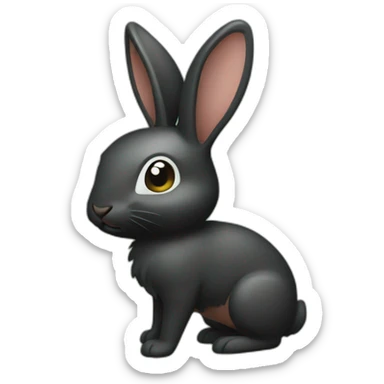 Lapine noir hawaïenne sticker