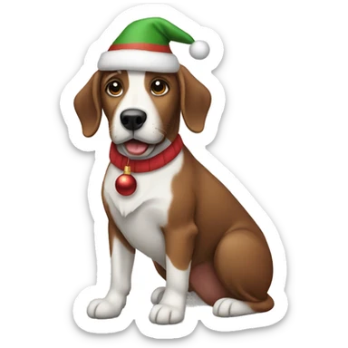 Christmas dog sticker