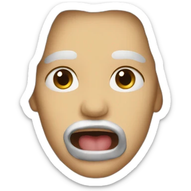 Bouche avec yeux grand tout seul sans visage sticker