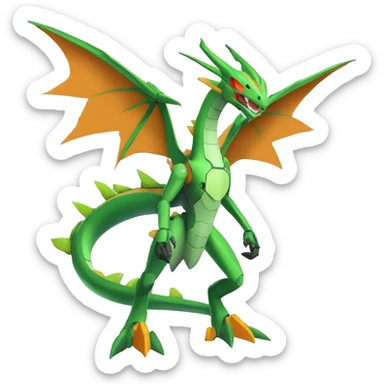 Mechanical Flygon-dragon-Charizard-raptor-Medabot-Mecha full body sticker