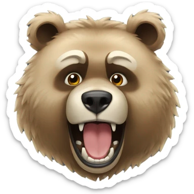 Russian Bear that shouts «Goooooaaal» sticker