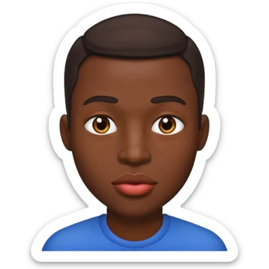 Male with big lips more big  sticker