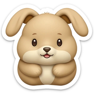 beige labubu sticker