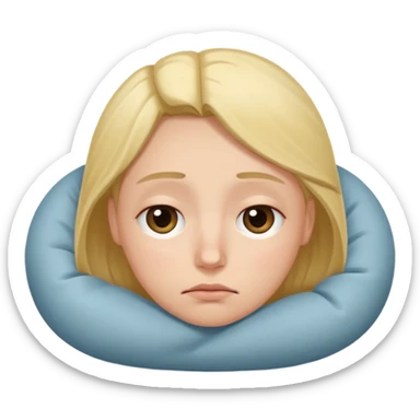 a sleepy and tired person sticker