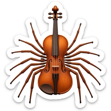 Violin spider sticker