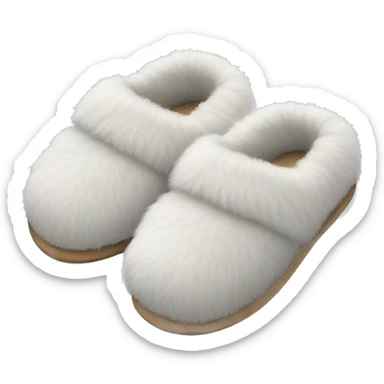 Fluffy slippers sticker