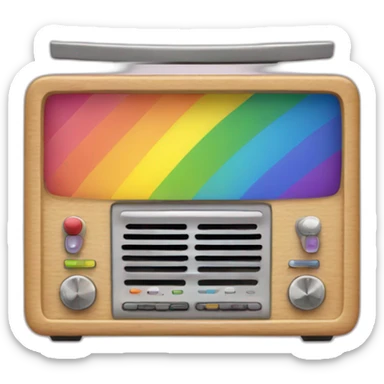 Radio lgtb colores arcoíris sticker