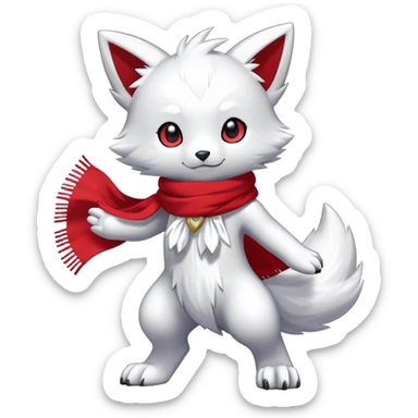 Shiny Chibi Anthro Sona Fakemon-Digimon Full Body sticker