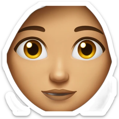 femme brune yeux marron sticker