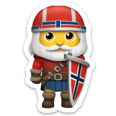 Viking Norwegian flag sticker