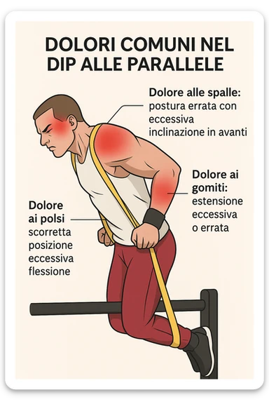 Dolore nel dip per errori di tecnica, facciamo capire bene i dolori in italiano sticker