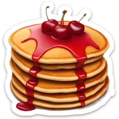 Cherry red pancakes sticker
