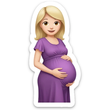 pregnant lady  sticker