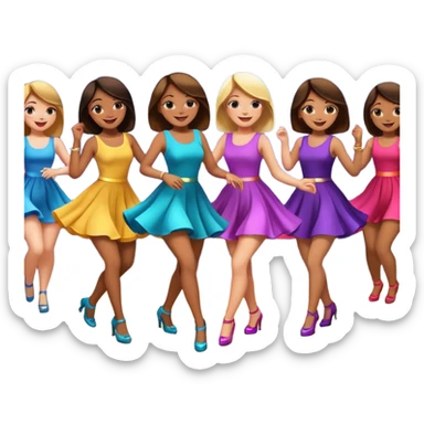danse boite de nuit filles normales sticker