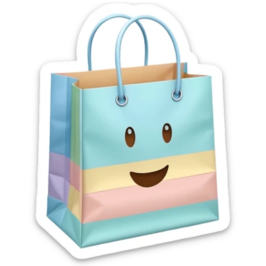 beautiful shopping bag sticker