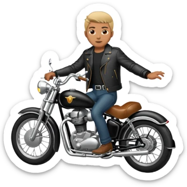 Bullet bike classic 350 driving by a man sticker