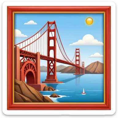 Cinematic Realistic Golden Gate Bridge Emoji sticker