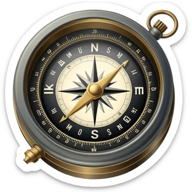 military compass navigation tool sticker