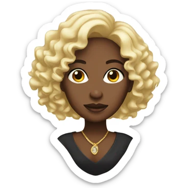 Black luxury female sticker