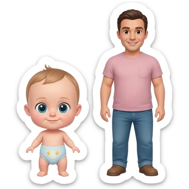 a baby but also adult sticker