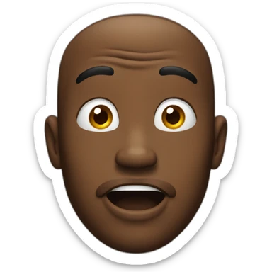 surprised black man sticker