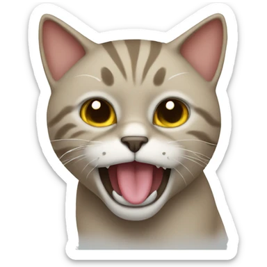 Cat with foot in mouth sticker