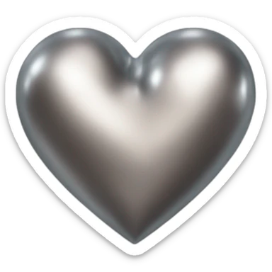 metallic heart sticker