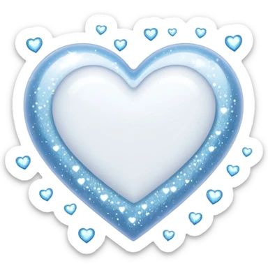 white heart with sparkles sticker