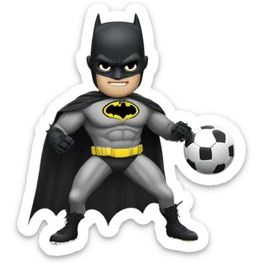 Batman jugando fútbol  sticker
