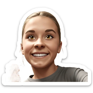 happy girl with boy indoors sticker