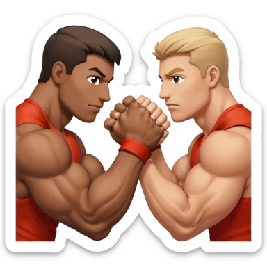 2 bicep arm wrestling  sticker