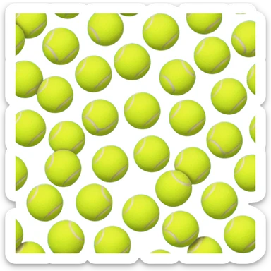 colorful tennis balls sticker
