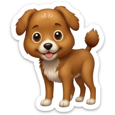 Dog with human legs sticker