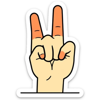 middle finger hand gesture sticker