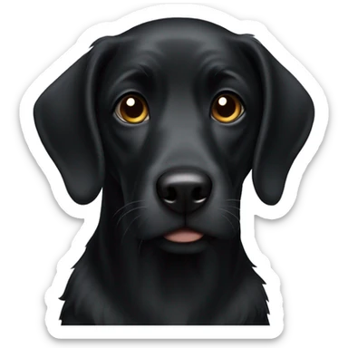 Black dog sticker