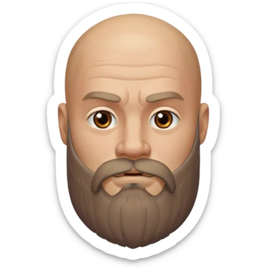 bearded Vikings with bald  with out crown sticker