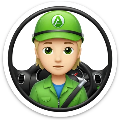 Jeune permis le A de jeune conducteur genre le petit rond  sticker