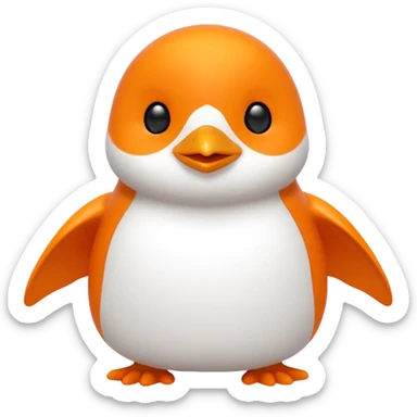 Text, in bright orange, that spell 'Bind is Life!!!' and also include a little white happy penguin sticker