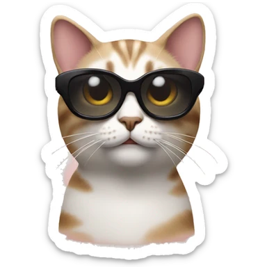 Cat with sunglasses sticker